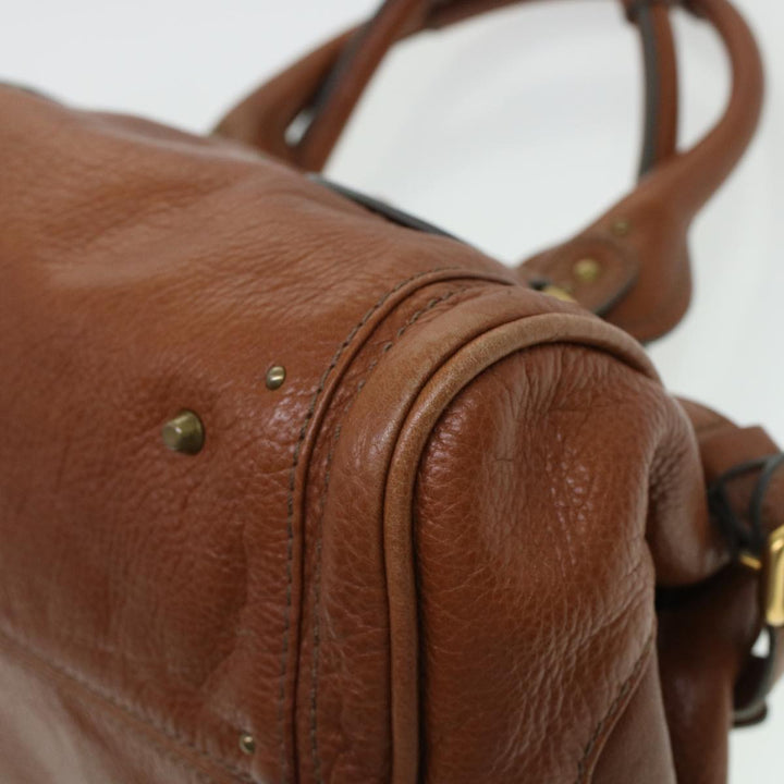 Chloe Paddington Hand Bag Leather Brown yk7253