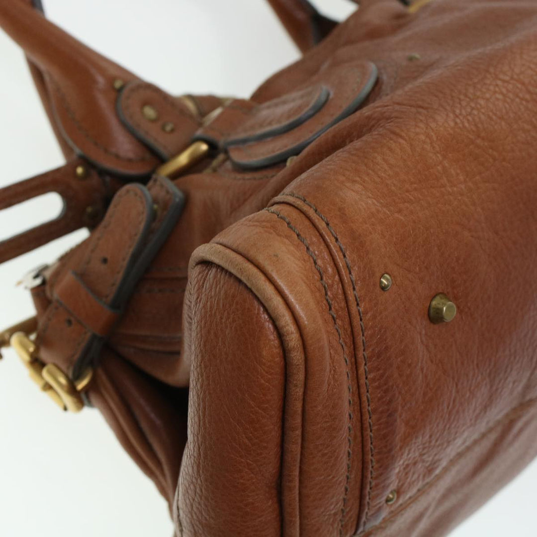 Chloe Paddington Hand Bag Leather Brown yk7253