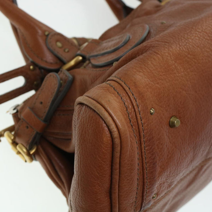 Chloe Paddington Hand Bag Leather Brown yk7253