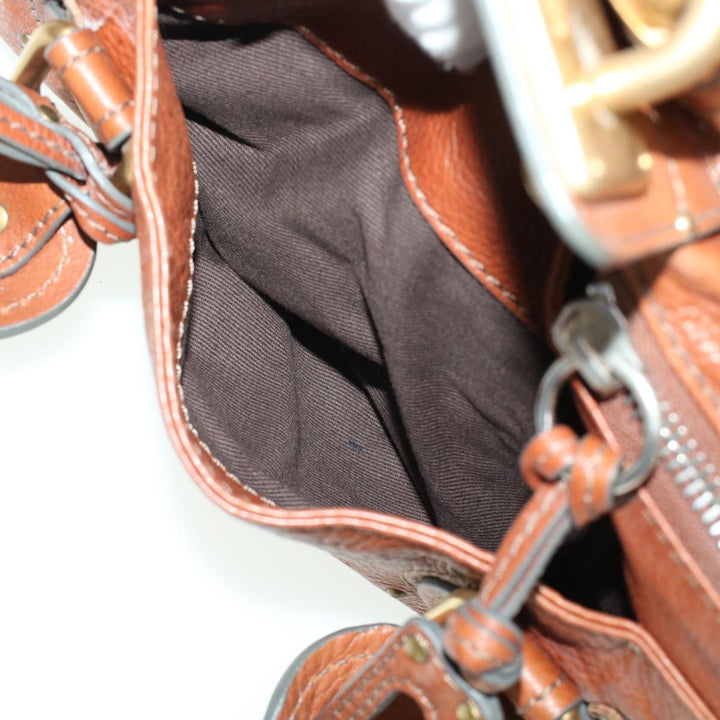 Chloe Paddington Hand Bag Leather Brown yk7253