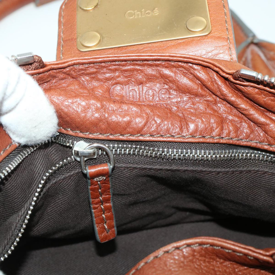 Chloe Paddington Hand Bag Leather Brown yk7253