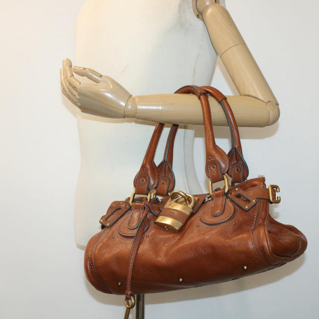 Chloe Paddington Hand Bag Leather Brown yk7253