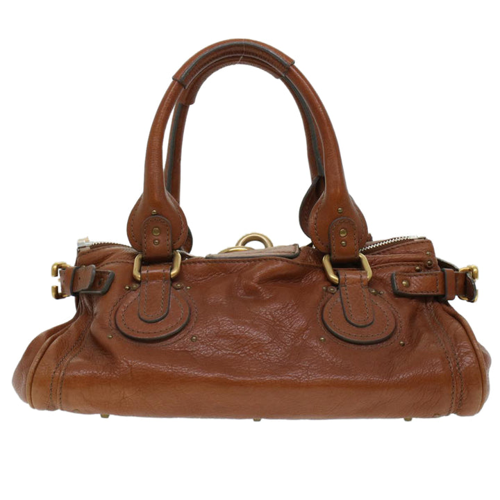 Chloe Paddington Hand Bag Leather Brown yk7253