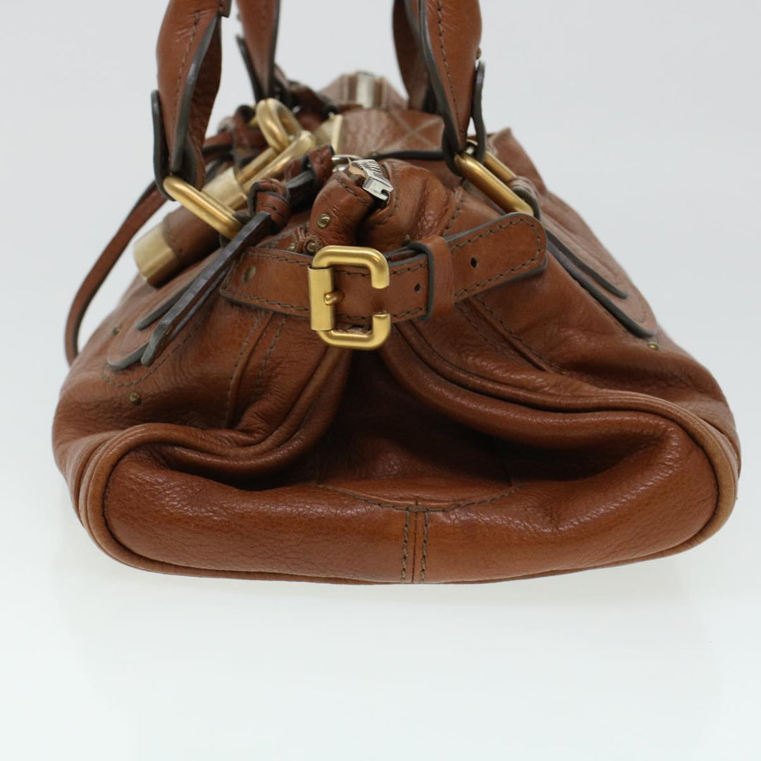 Chloe Paddington Hand Bag Leather Brown yk7253