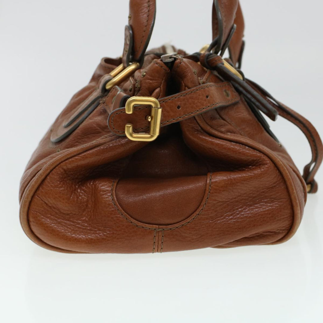 Chloe Paddington Hand Bag Leather Brown yk7253