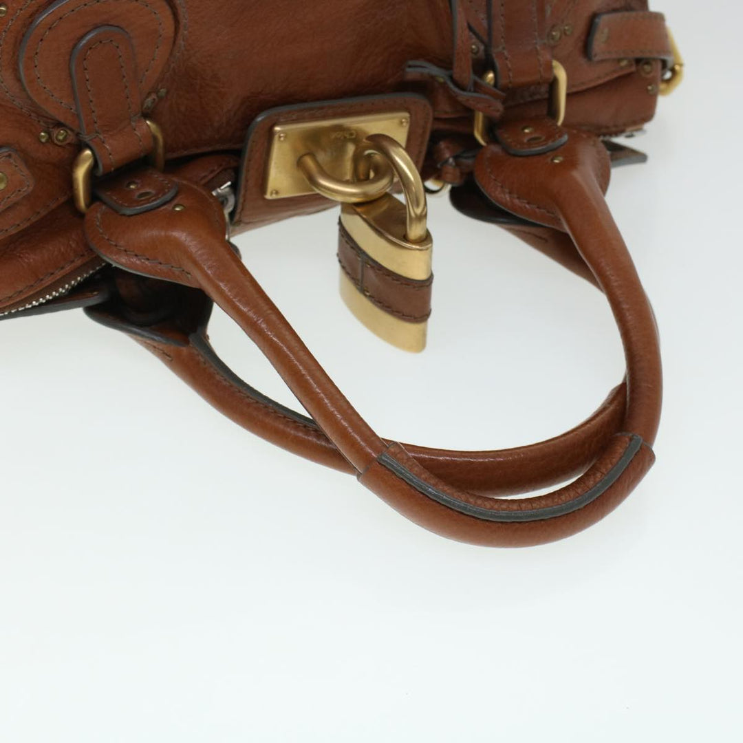 Chloe Paddington Hand Bag Leather Brown yk7253