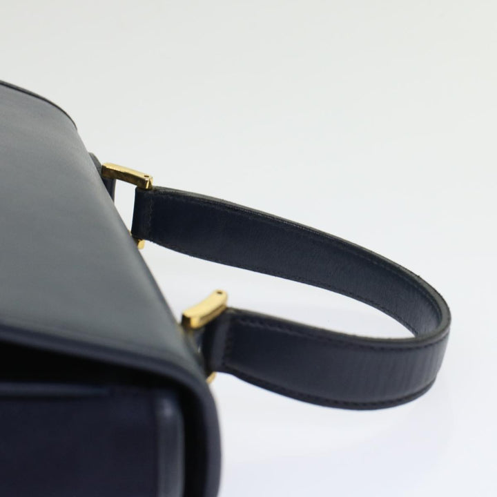 BurberrySs Nova Check Hand Bag Nylon Leather Blue Auth yk7428