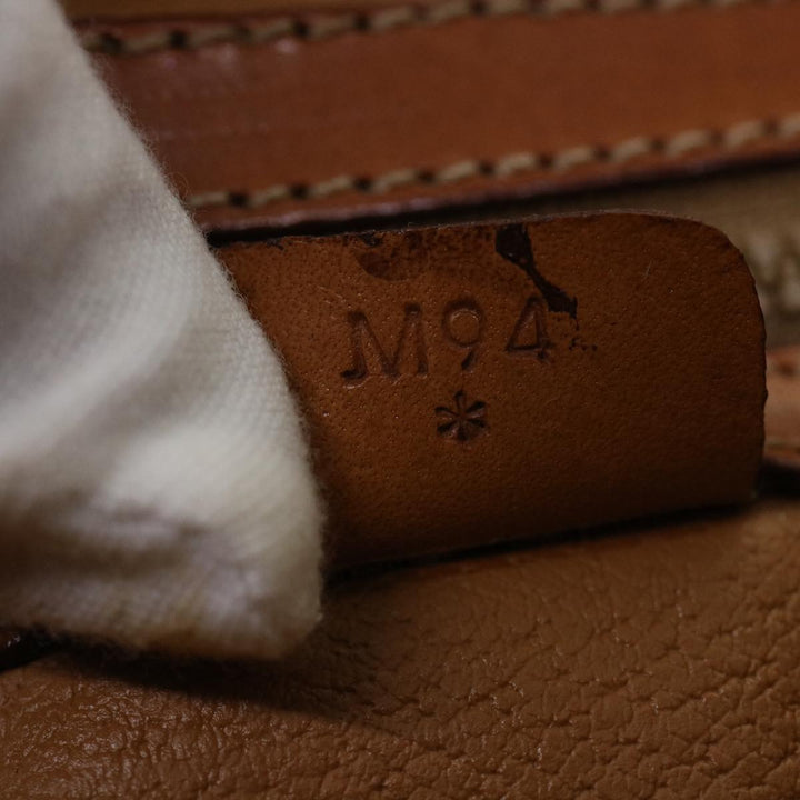 Celine Macadam Canvas Hand Bag PVC Leather Brown 7546B