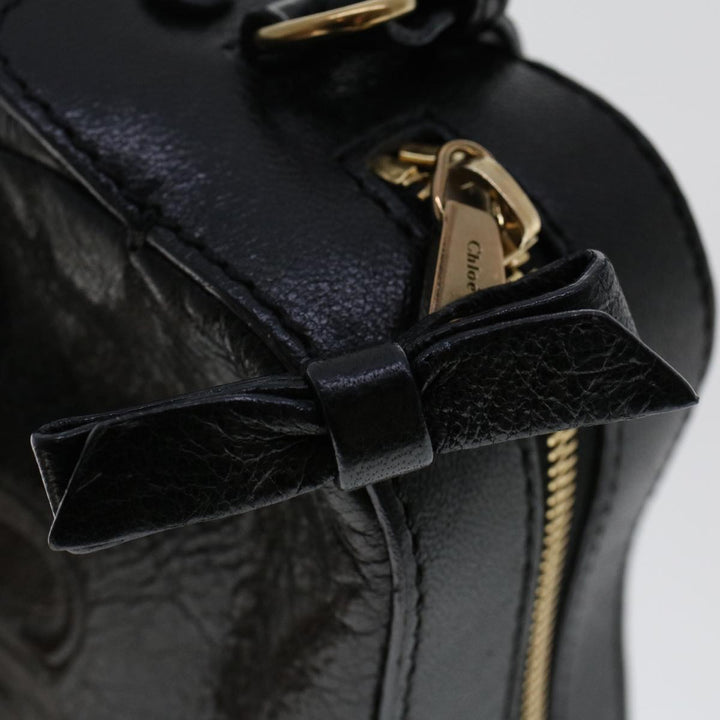 Chloe Shoulder Bag Leather Black 03-12-51-65-5955 yk7634