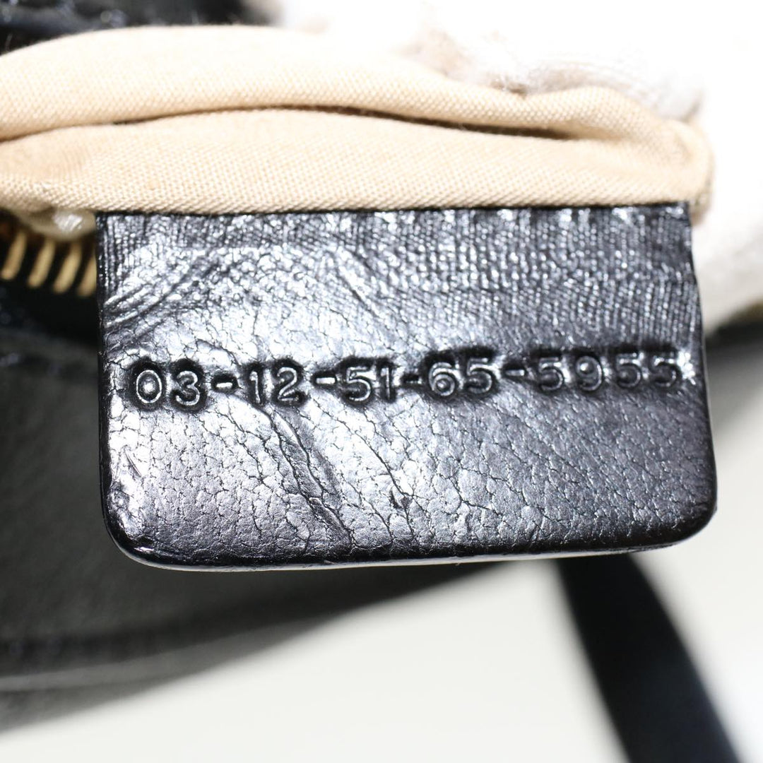 Chloe Shoulder Bag Leather Black 03-12-51-65-5955 yk7634
