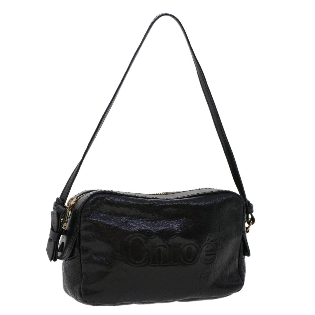 Chloe Shoulder Bag Leather Black 03-12-51-65-5955 yk7634