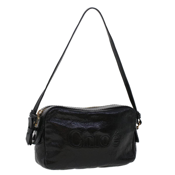 Chloe Shoulder Bag Leather Black 03-12-51-65-5955 yk7634