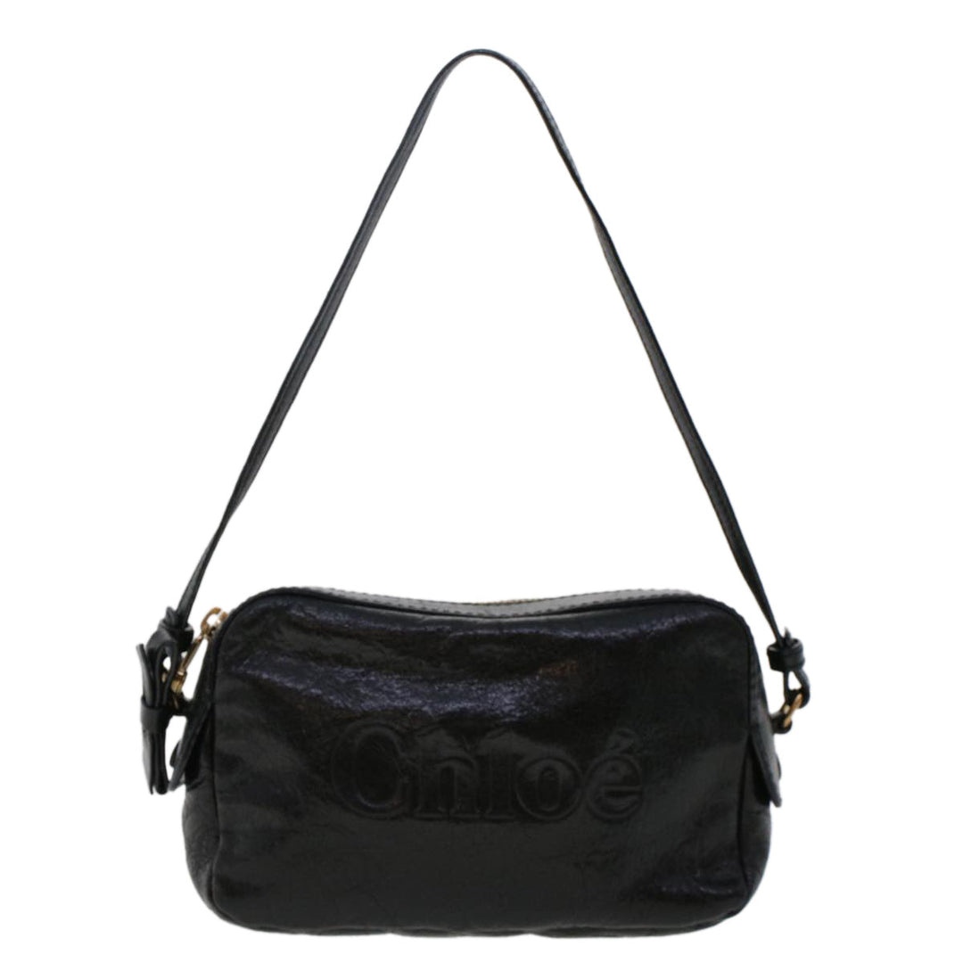 Chloe Shoulder Bag Leather Black 03-12-51-65-5955 yk7634