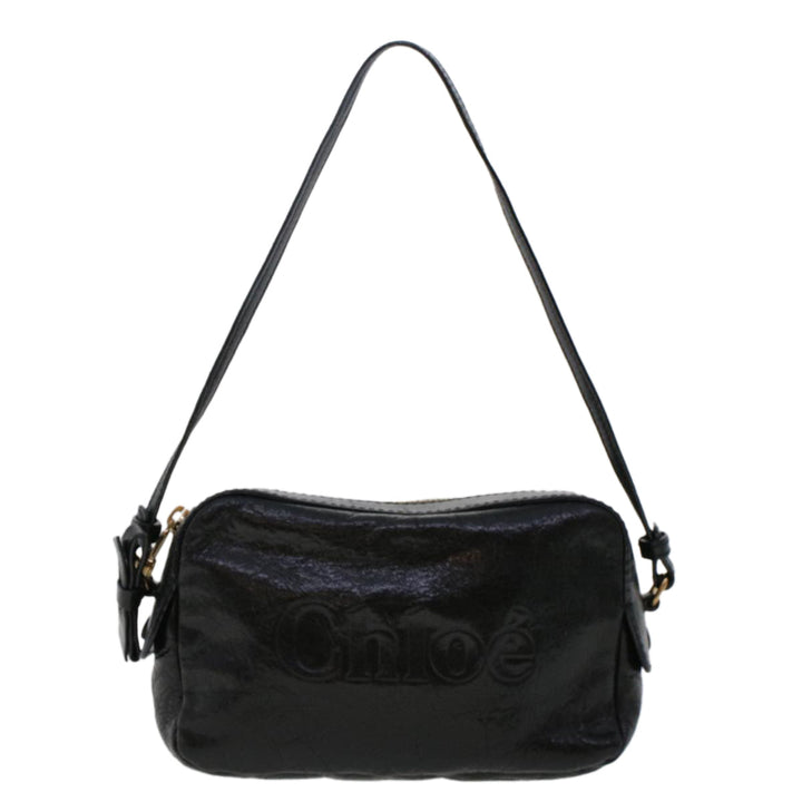 Chloe Shoulder Bag Leather Black 03-12-51-65-5955 yk7634