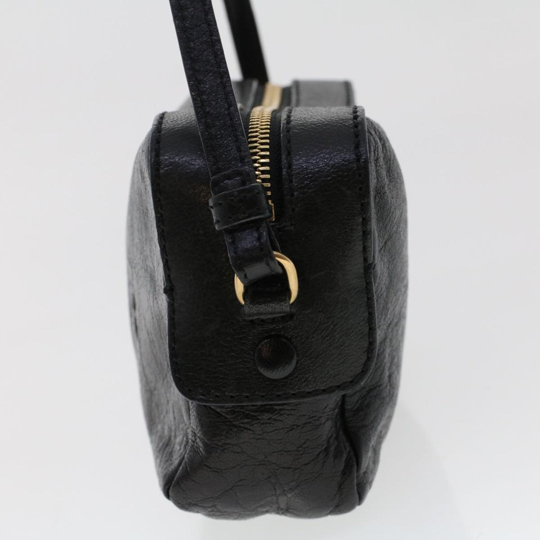 Chloe Shoulder Bag Leather Black 03-12-51-65-5955 yk7634