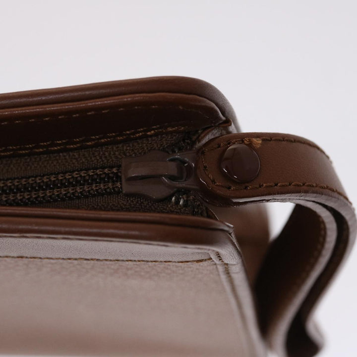 BURBERRYS Clutch Bag Leather Brown Auth yk7639
