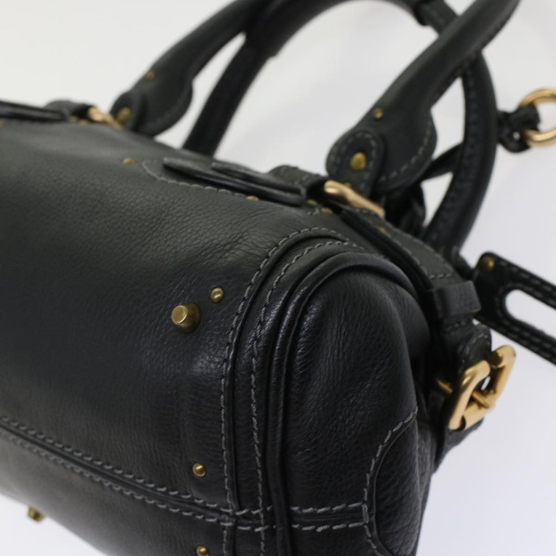 Chloe Paddington Shoulder Bag Leather Black yk7761
