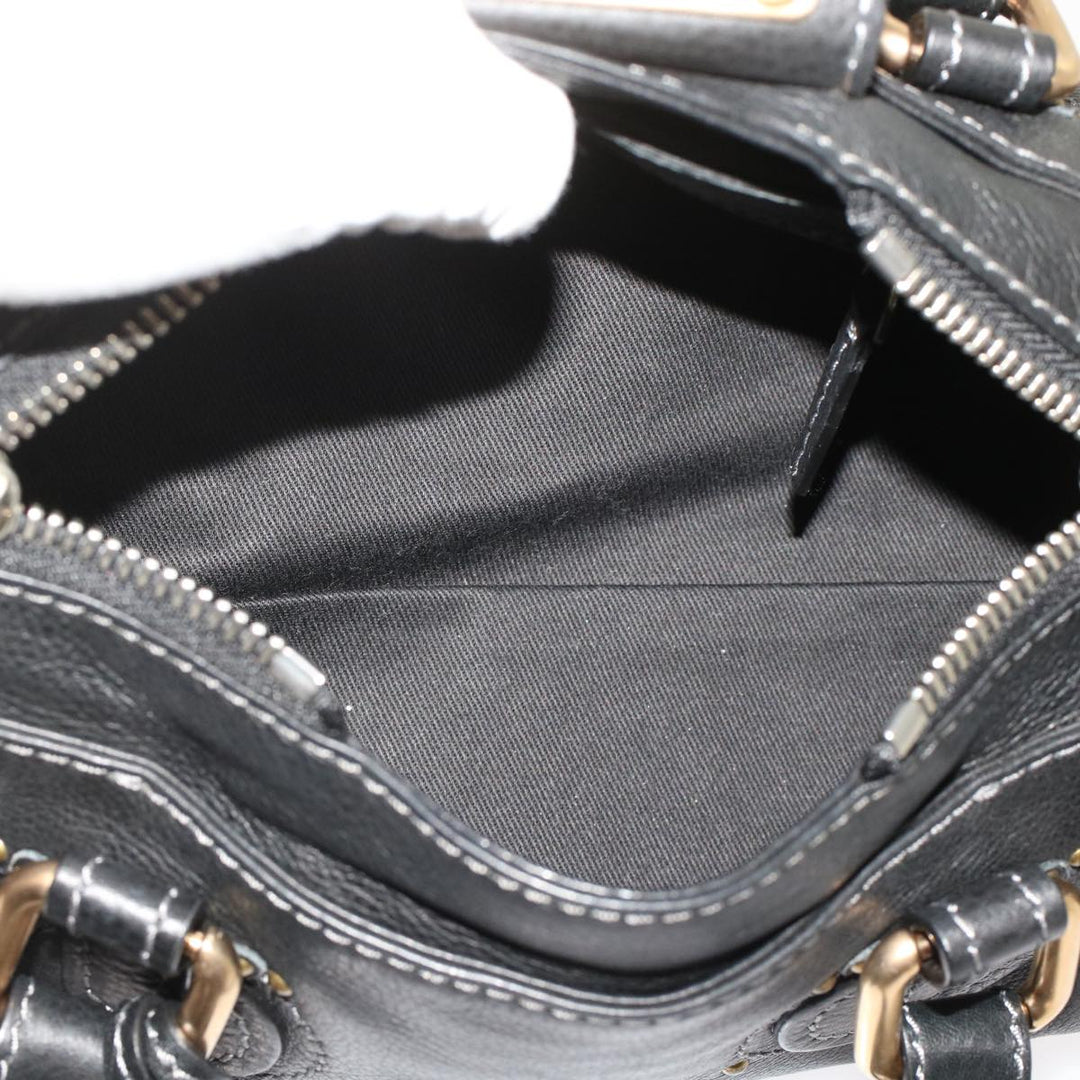 Chloe Paddington Shoulder Bag Leather Black yk7761