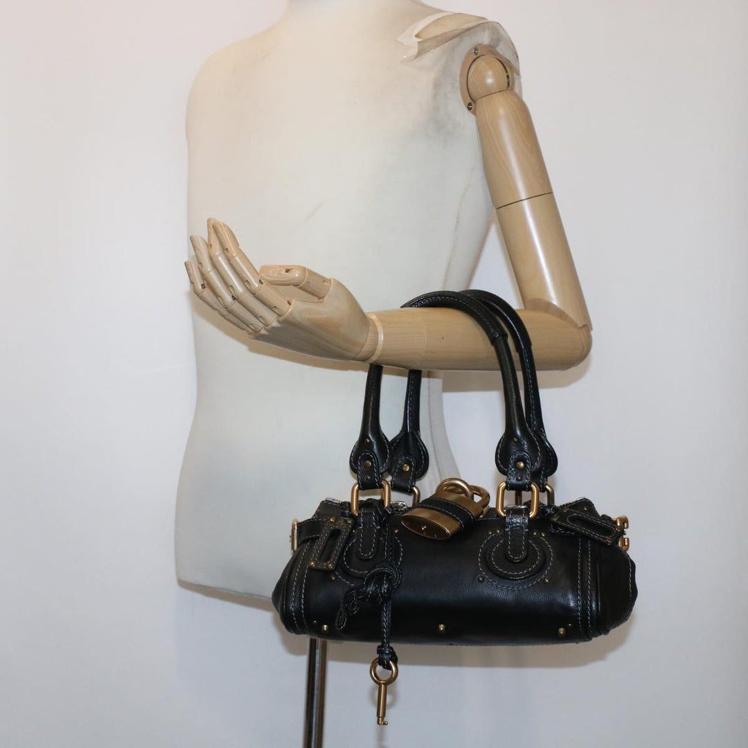 Chloe Paddington Shoulder Bag Leather Black yk7761