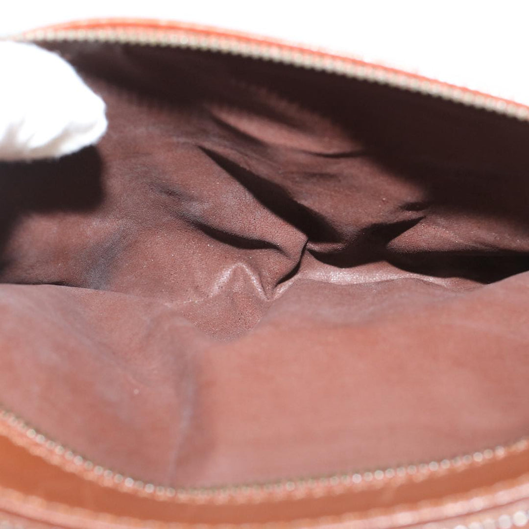 BurberrySs Clutch Bag Leather Brown Auth yk7778