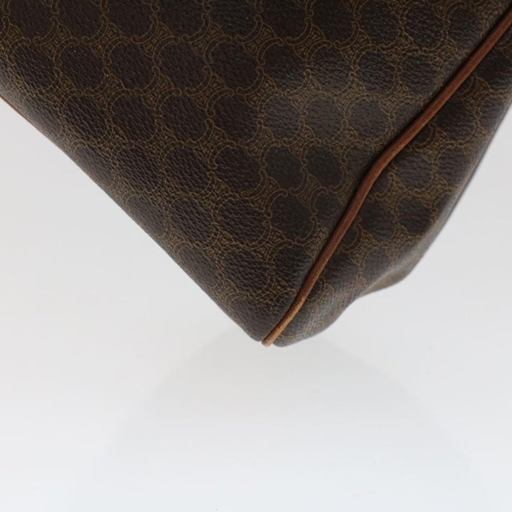 Celine Macadam Canvas Hand Bag PVC Leather 2Set Brown 7839B