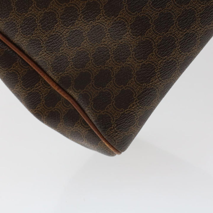 Celine Macadam Canvas Hand Bag PVC Leather 2Set Brown 7839B