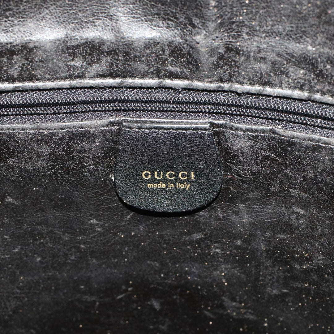 GUCCI Bamboo Shoulder Bag Leather 2way Black 001.2058.1577.0  yk8007B