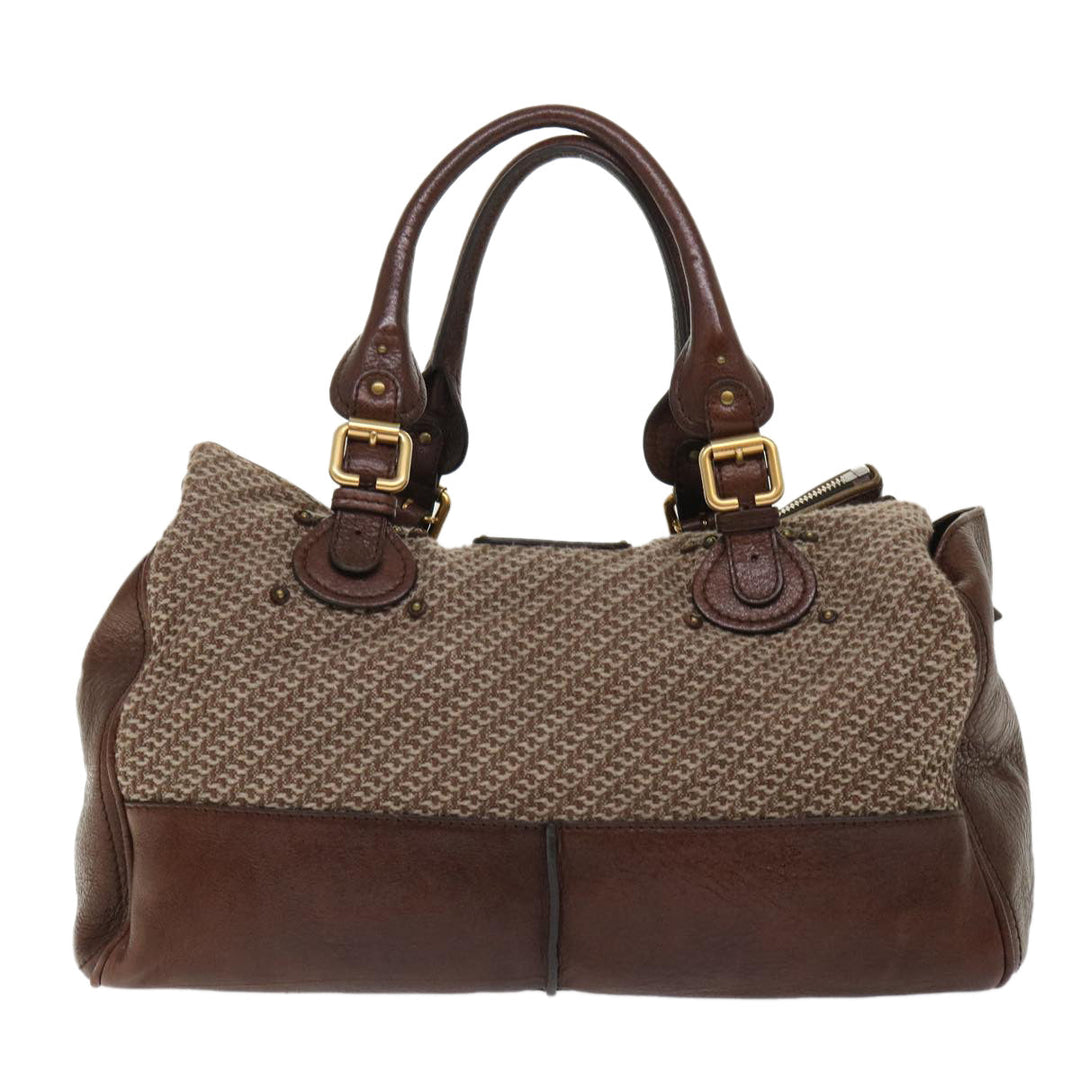 Chloe Paddington Boston Bag Wool Brown 03-07-51-5267 yk8036