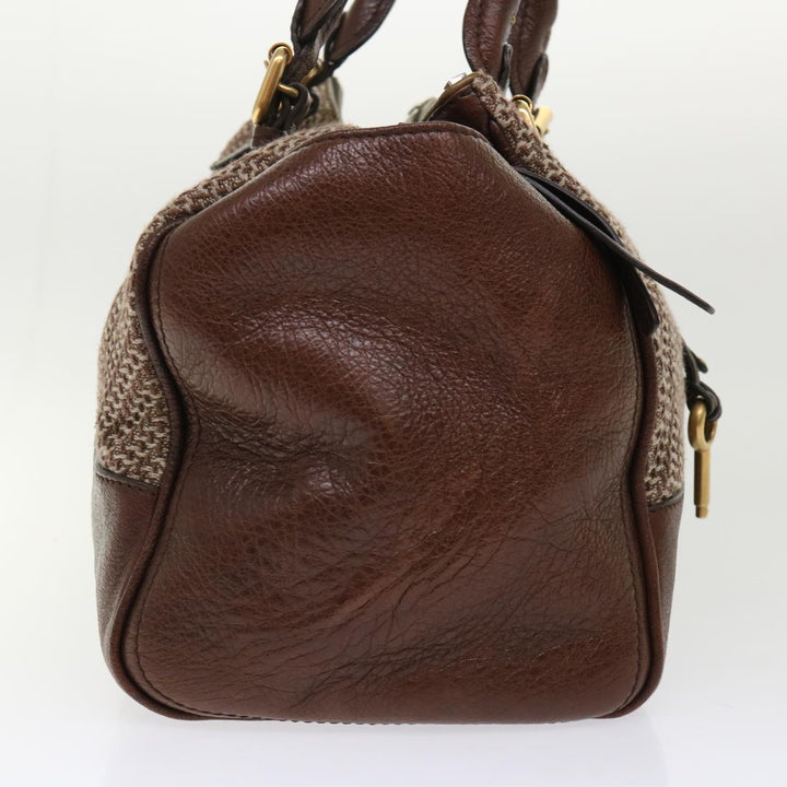 Chloe Paddington Boston Bag Wool Brown 03-07-51-5267 yk8036