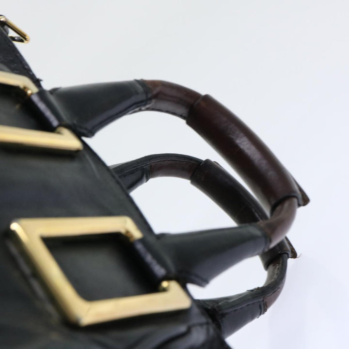 Chloe Etel Hand Bag Leather 2way Black yk8275