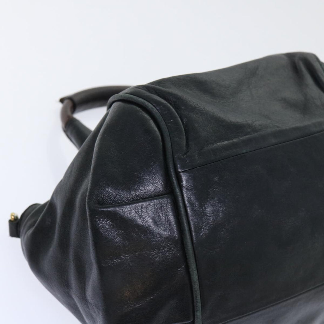 Chloe Etel Hand Bag Leather 2way Black yk8275