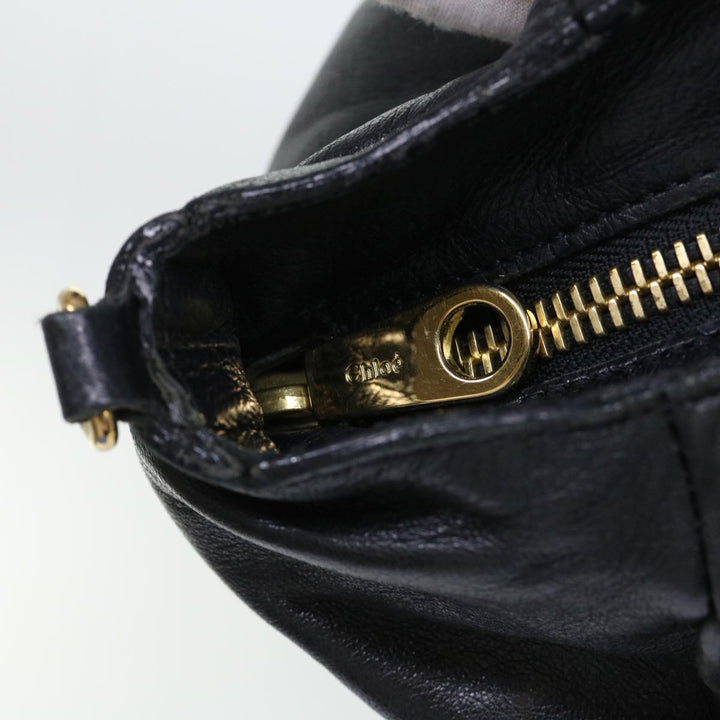 Chloe Etel Hand Bag Leather 2way Black yk8275