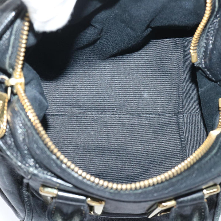 Chloe Etel Hand Bag Leather 2way Black yk8275