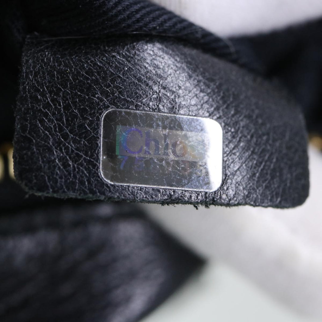 Chloe Etel Hand Bag Leather 2way Black yk8275