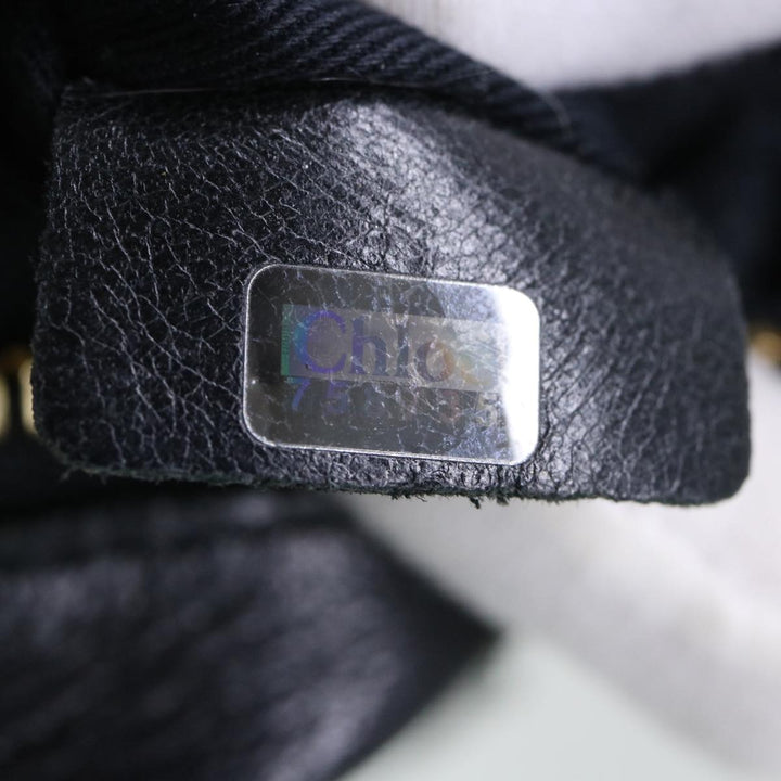 Chloe Etel Hand Bag Leather 2way Black yk8275