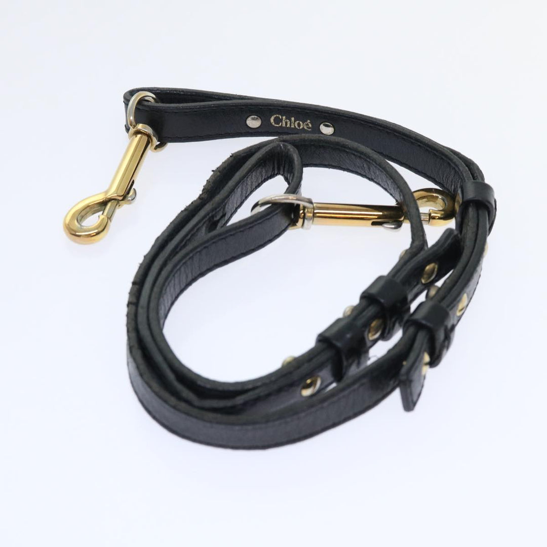 Chloe Etel Hand Bag Leather 2way Black yk8275