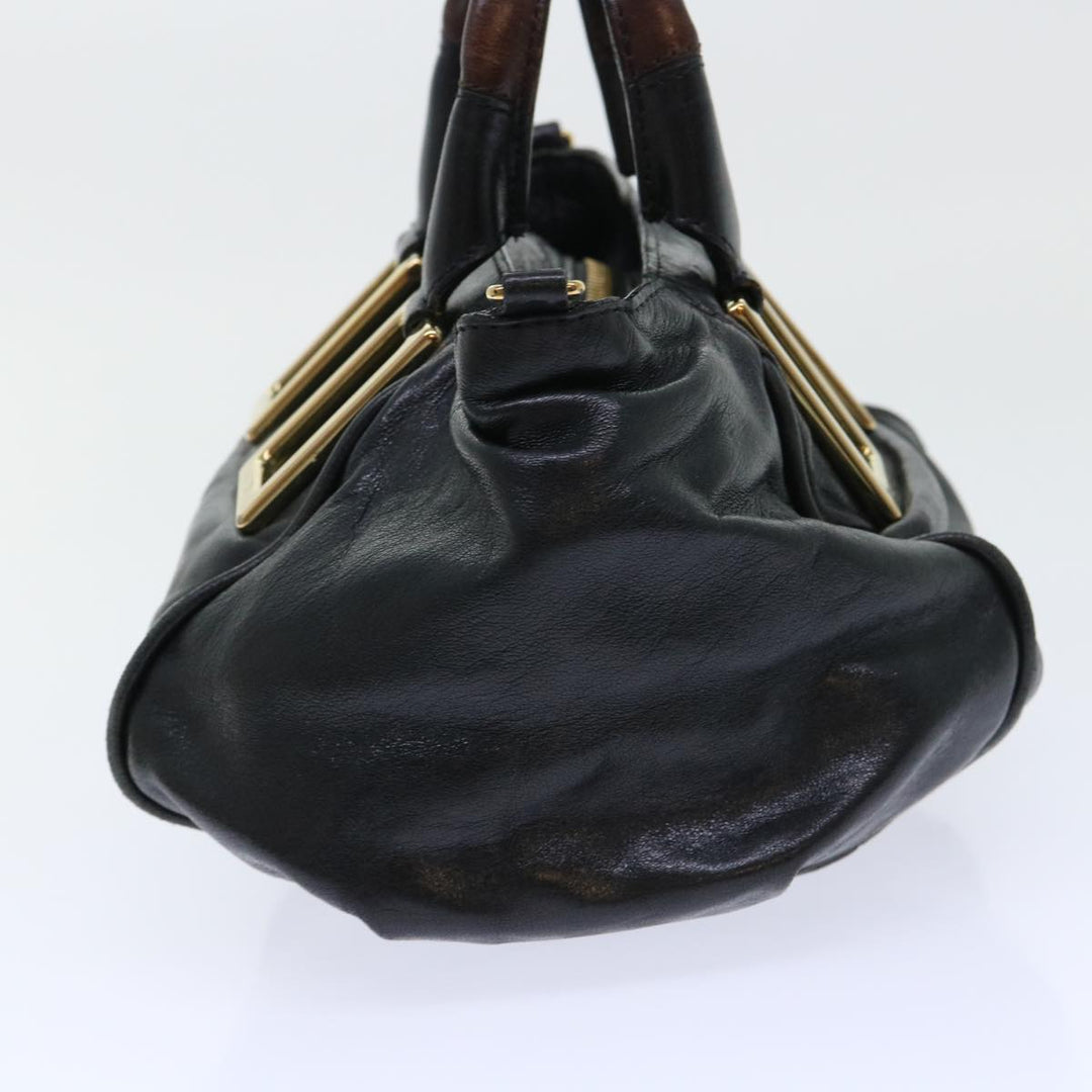 Chloe Etel Hand Bag Leather 2way Black yk8275