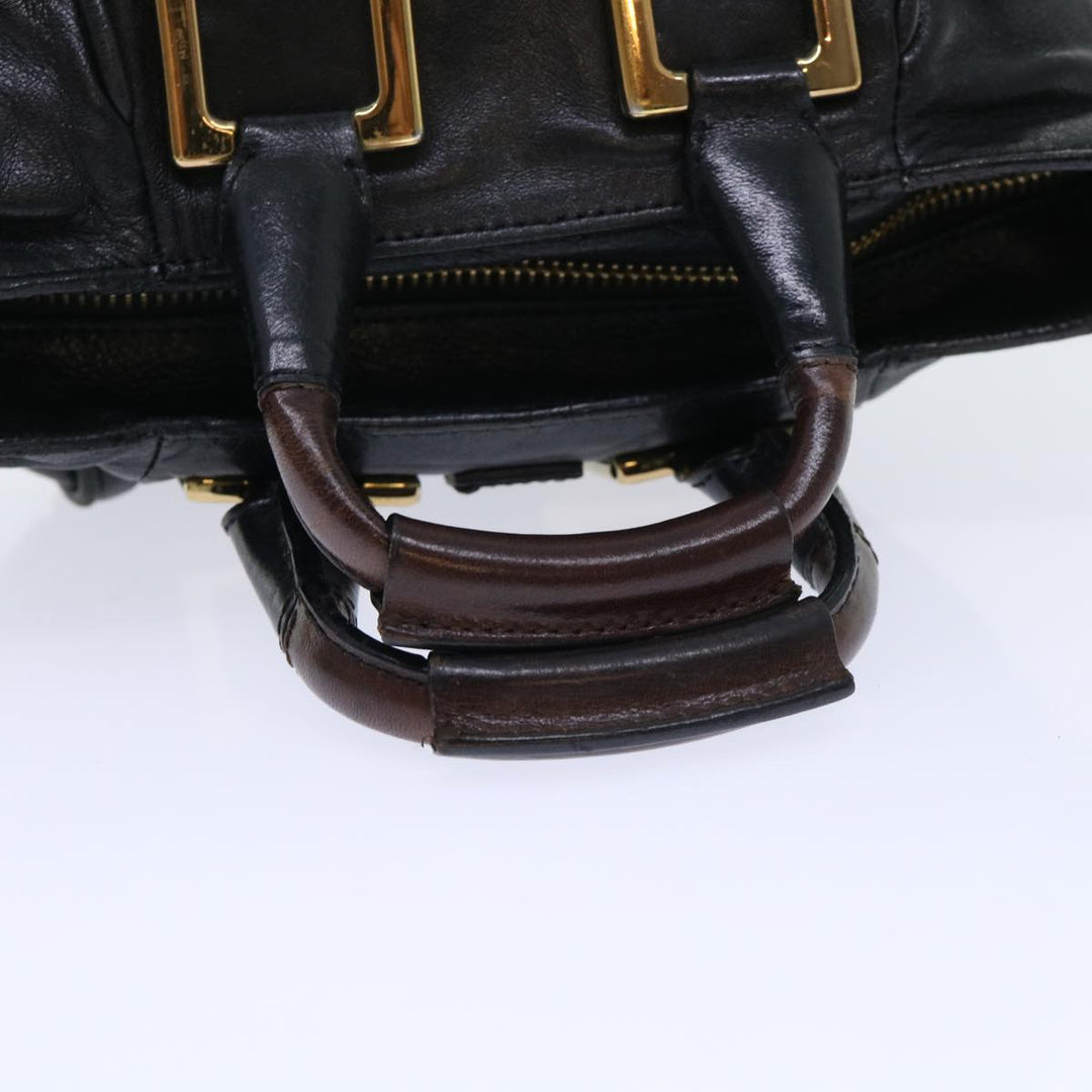 Chloe Etel Hand Bag Leather 2way Black yk8275
