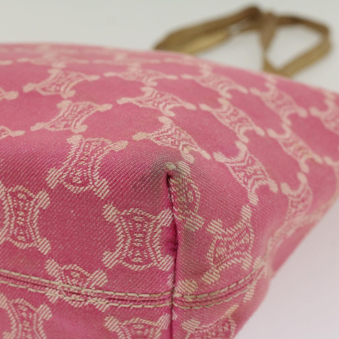Celine Paris Macadam Canvas Tote Bag Pink Auth yk8347