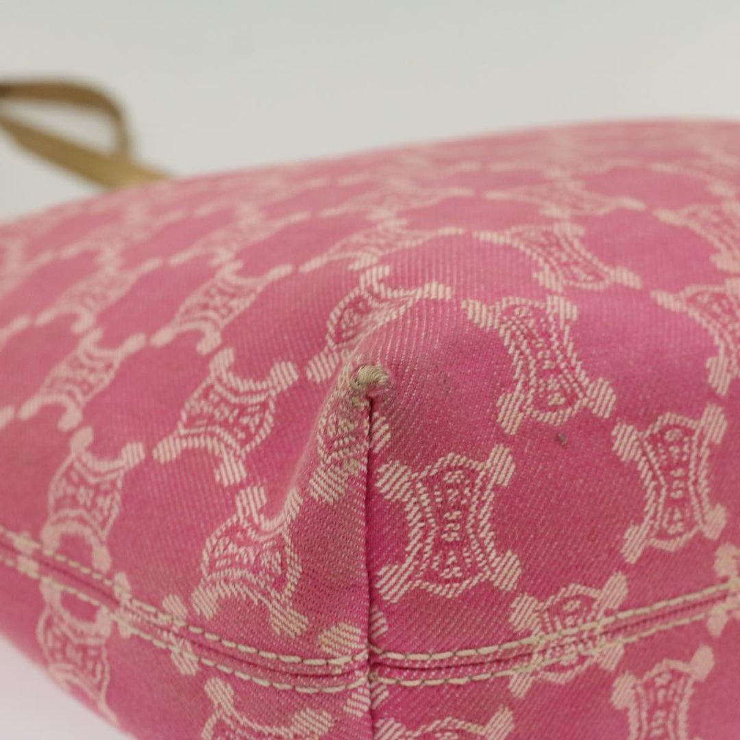 Celine Paris Macadam Canvas Tote Bag Pink Auth yk8347