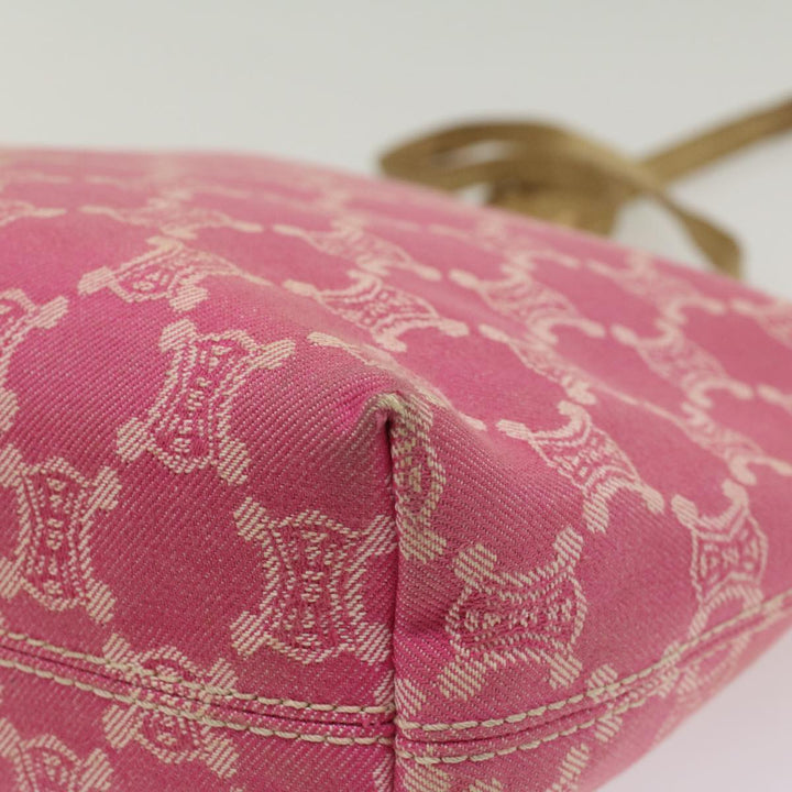 Celine Paris Macadam Canvas Tote Bag Pink Auth yk8347