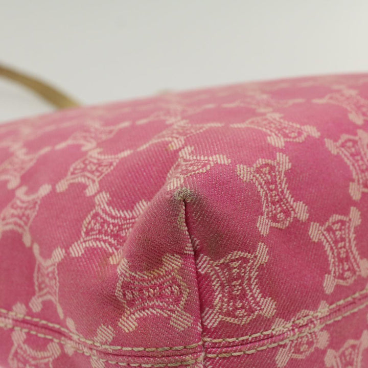 Celine Paris Macadam Canvas Tote Bag Pink Auth yk8347