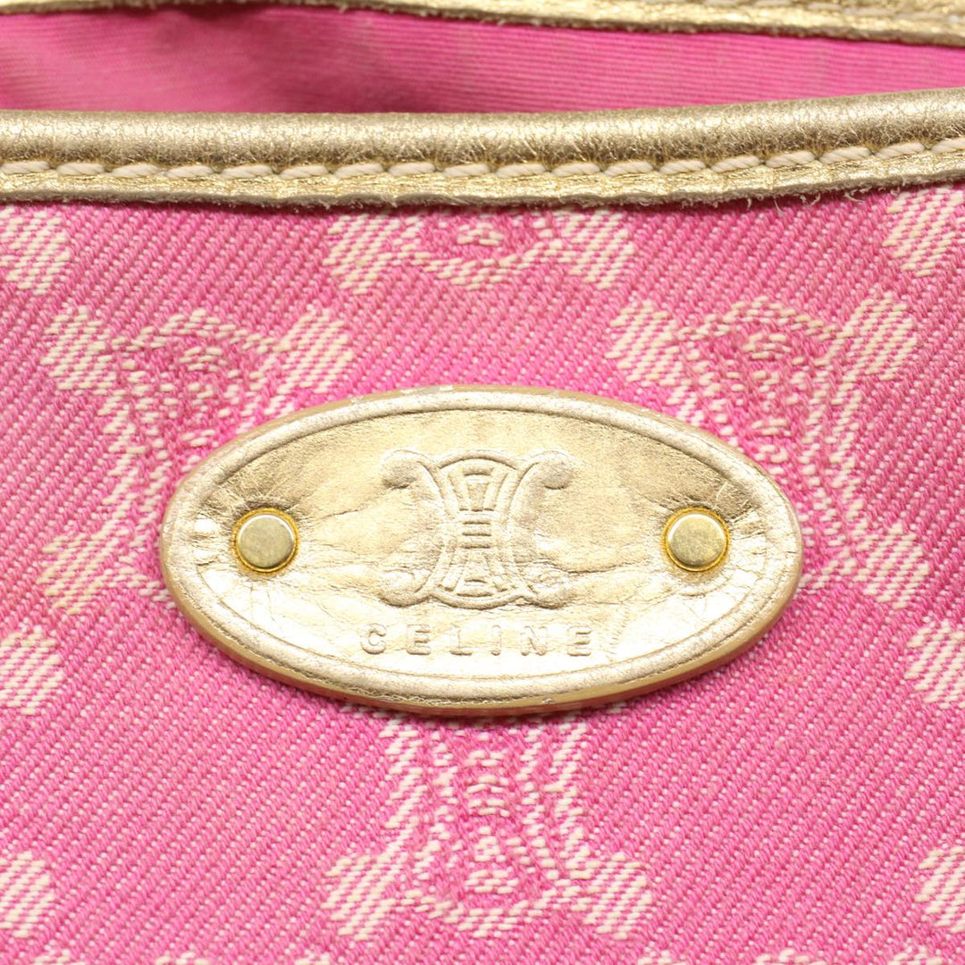 Celine Paris Macadam Canvas Tote Bag Pink Auth yk8347