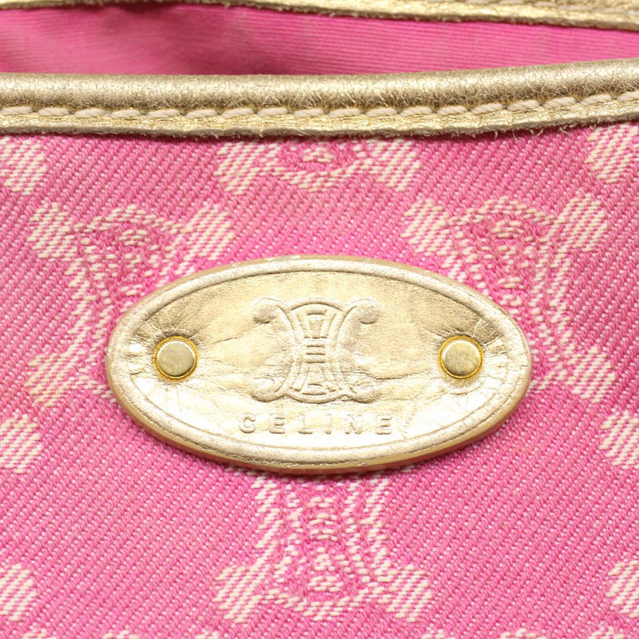 Celine Paris Macadam Canvas Tote Bag Pink Auth yk8347