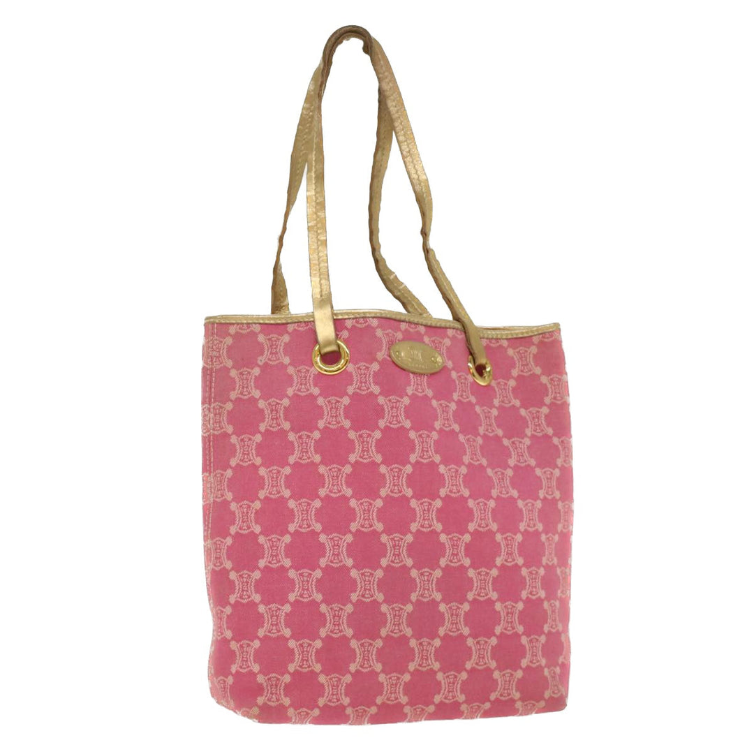 Celine Paris Macadam Canvas Tote Bag Pink Auth yk8347