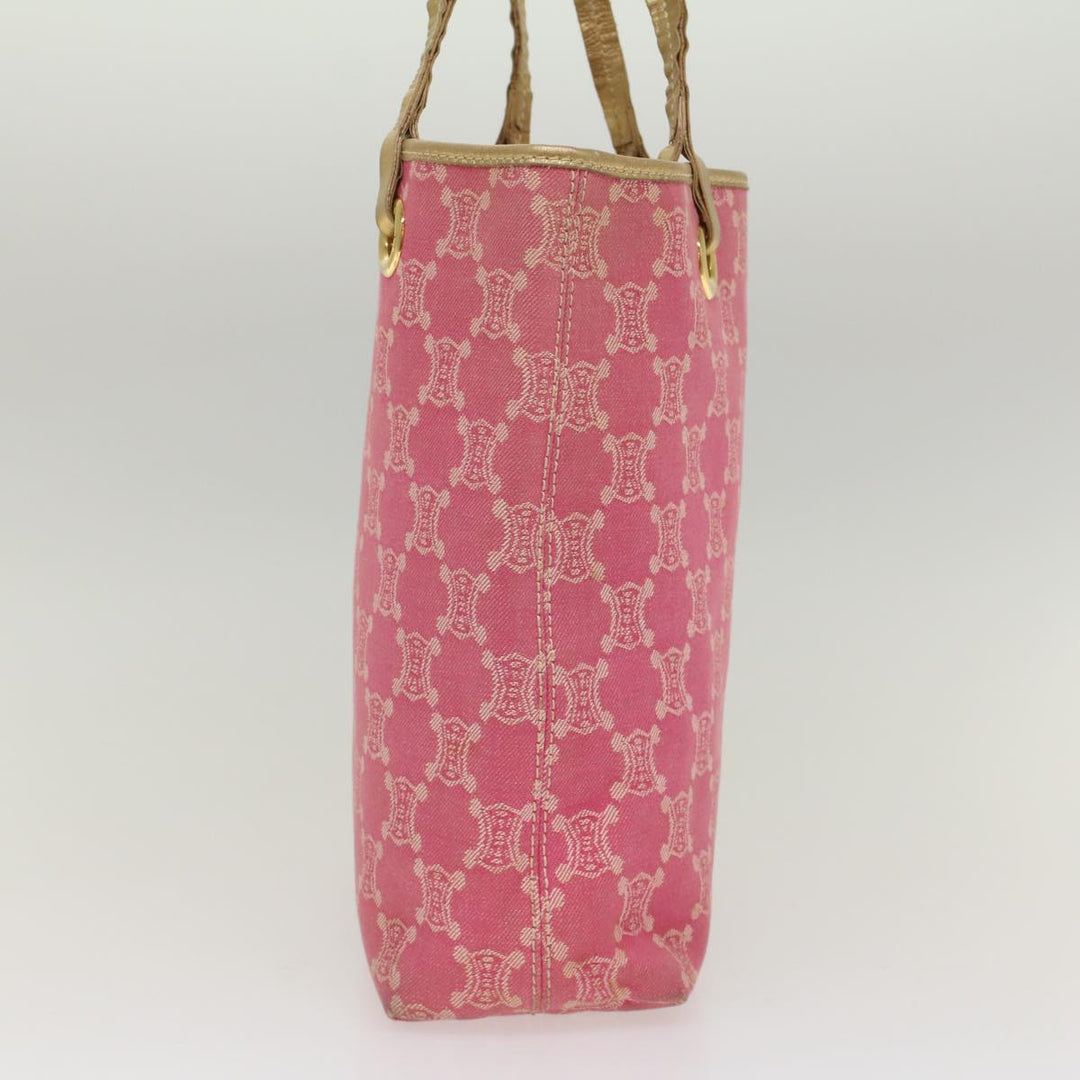 Celine Paris Macadam Canvas Tote Bag Pink Auth yk8347
