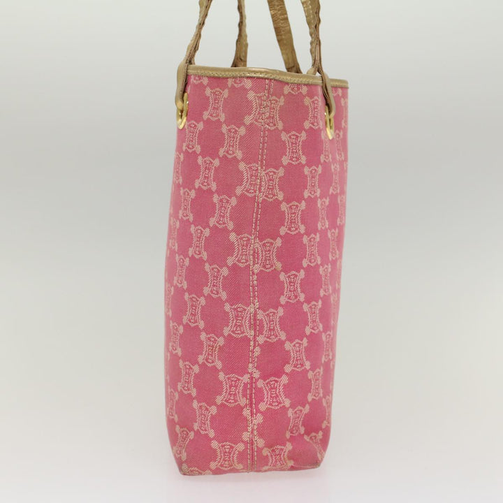 Celine Paris Macadam Canvas Tote Bag Pink Auth yk8347