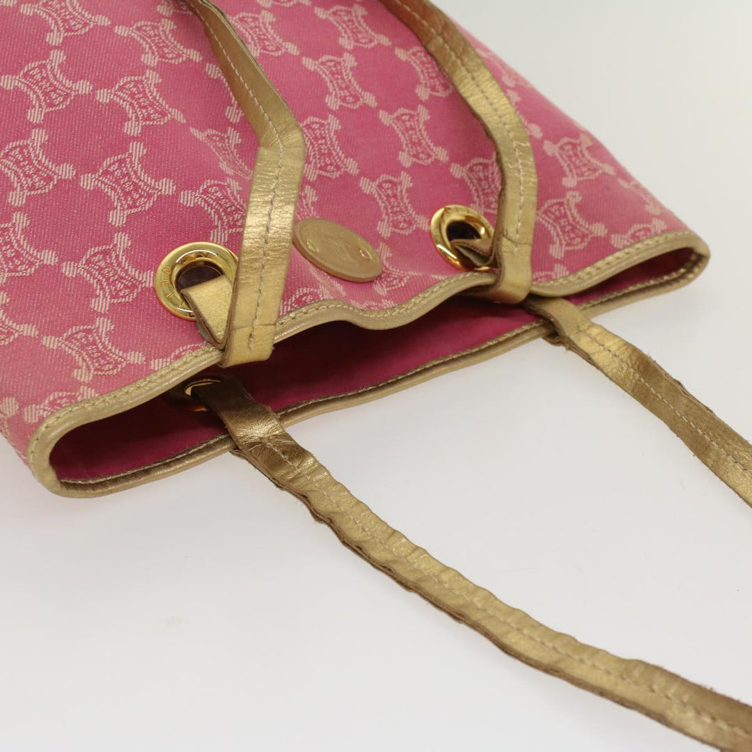 Celine Paris Macadam Canvas Tote Bag Pink Auth yk8347
