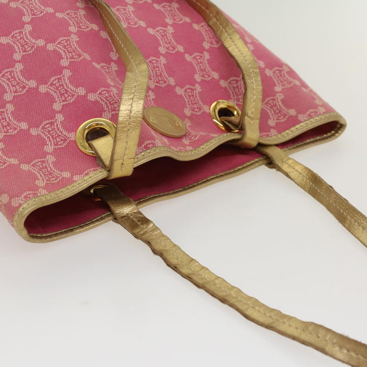 Celine Paris Macadam Canvas Tote Bag Pink Auth yk8347