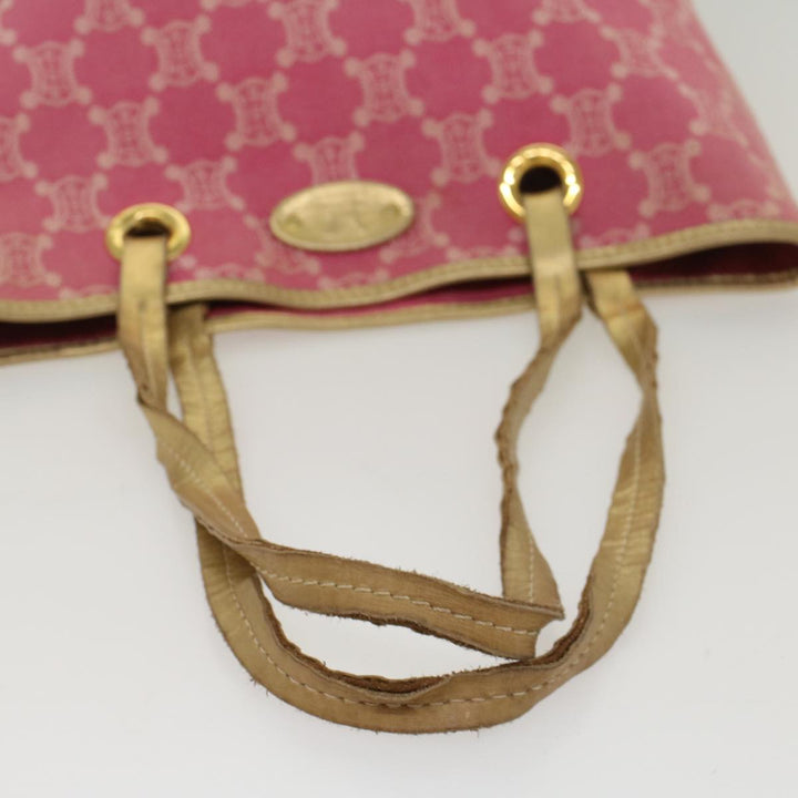 Celine Paris Macadam Canvas Tote Bag Pink Auth yk8347